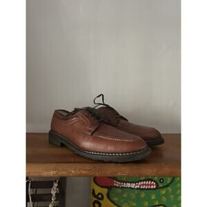 Men’s Allen Edmonds Brown Leather Oxford Dress Shoes Wilbert 10 B USA Split Toe